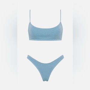 Blue Sparkly Triangl Bikini - Medium NWT